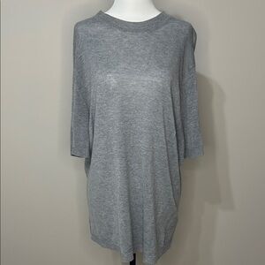 Zara Gray Short-Sleeve Tunic